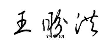 梁錦英王盼洪草書個性簽名怎么寫