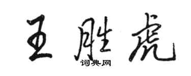 駱恆光王勝虎行書個性簽名怎么寫