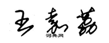 朱錫榮王嘉荔草書個性簽名怎么寫