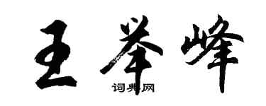 胡問遂王舉峰行書個性簽名怎么寫