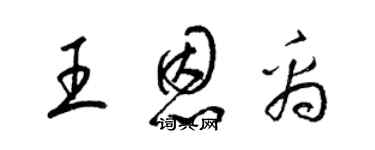 梁錦英王恩禹草書個性簽名怎么寫