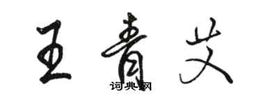 駱恆光王青艾行書個性簽名怎么寫