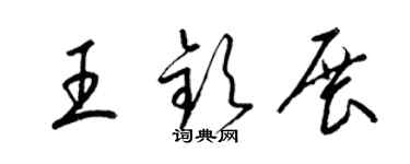 梁錦英王欽展草書個性簽名怎么寫