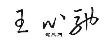 駱恆光王心馳草書個性簽名怎么寫