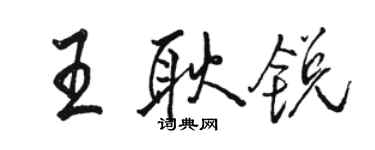 駱恆光王耿銳行書個性簽名怎么寫