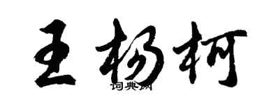 胡問遂王楊柯行書個性簽名怎么寫