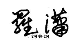 朱錫榮羅瀟草書個性簽名怎么寫