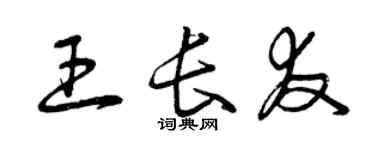曾慶福王長友草書個性簽名怎么寫