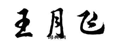 胡問遂王月飛行書個性簽名怎么寫