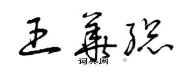 曾慶福王華總草書個性簽名怎么寫