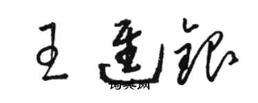 駱恆光王進銀草書個性簽名怎么寫