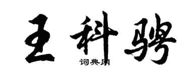 胡問遂王科騁行書個性簽名怎么寫