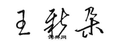 駱恆光王新朵草書個性簽名怎么寫
