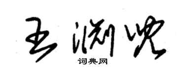 朱錫榮王淵兒草書個性簽名怎么寫