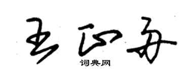 朱錫榮王正舟草書個性簽名怎么寫