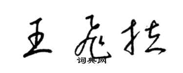 梁錦英王飛拉草書個性簽名怎么寫