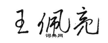 駱恆光王佩亮草書個性簽名怎么寫