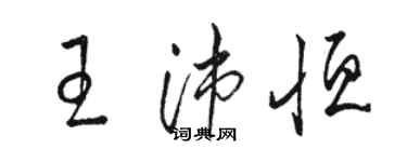 駱恆光王沛恆草書個性簽名怎么寫