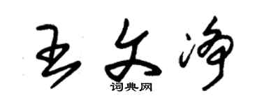 朱錫榮王文淨草書個性簽名怎么寫