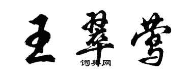 胡問遂王翠鶯行書個性簽名怎么寫