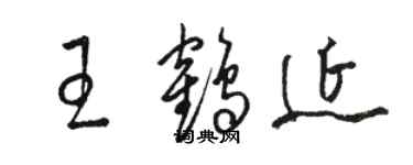 駱恆光王鶴延草書個性簽名怎么寫