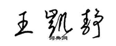 梁錦英王凱靜草書個性簽名怎么寫