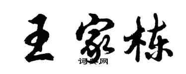 胡問遂王家棟行書個性簽名怎么寫
