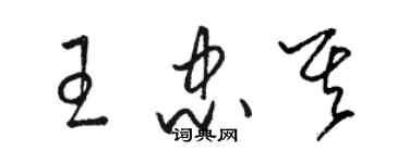 駱恆光王忠其草書個性簽名怎么寫