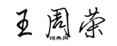 駱恆光王周榮行書個性簽名怎么寫