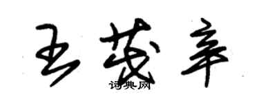 朱錫榮王茂辛草書個性簽名怎么寫