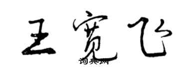 曾慶福王寬飛行書個性簽名怎么寫