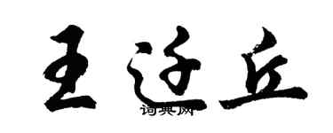 胡問遂王遷丘行書個性簽名怎么寫