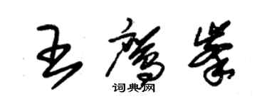 朱錫榮王鷹峰草書個性簽名怎么寫