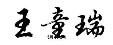 胡問遂王童瑞行書個性簽名怎么寫