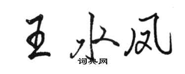 駱恆光王水鳳行書個性簽名怎么寫