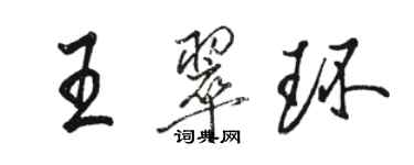 駱恆光王翠環行書個性簽名怎么寫