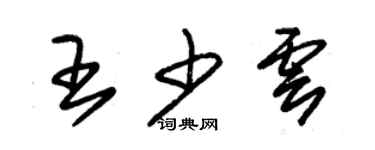 朱錫榮王少雲草書個性簽名怎么寫