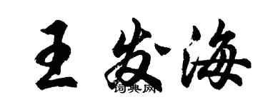 胡問遂王發海行書個性簽名怎么寫