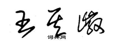 朱錫榮王其徽草書個性簽名怎么寫