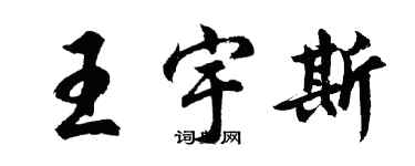 胡問遂王宇斯行書個性簽名怎么寫