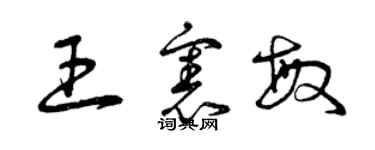 曾慶福王憲敏草書個性簽名怎么寫