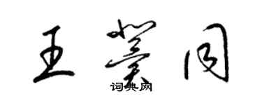 梁錦英王冀同草書個性簽名怎么寫