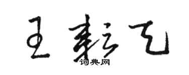 駱恆光王耘天草書個性簽名怎么寫