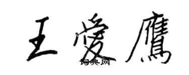 王正良王愛鷹行書個性簽名怎么寫