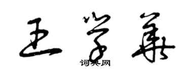 曾慶福王學華草書個性簽名怎么寫