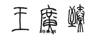 陳墨王廣臻篆書個性簽名怎么寫