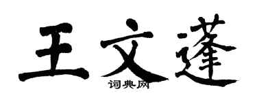 翁闓運王文蓬楷書個性簽名怎么寫