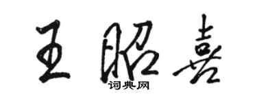 駱恆光王昭喜行書個性簽名怎么寫