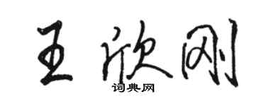 駱恆光王欣剛行書個性簽名怎么寫