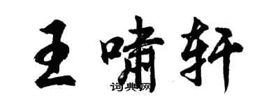 胡問遂王嘯軒行書個性簽名怎么寫